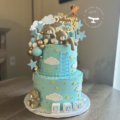 Custom Two Tier Cake 8” & 6” (40 Servings) 
