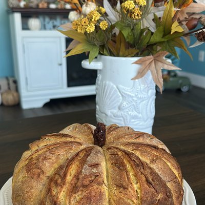 Pumpkin Cinnamon Swirl Sourdough Loaf