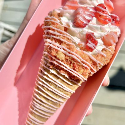Strawberry Crunch Cone 