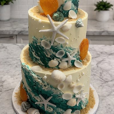 3 Tier Queen And King Wedding Cake 