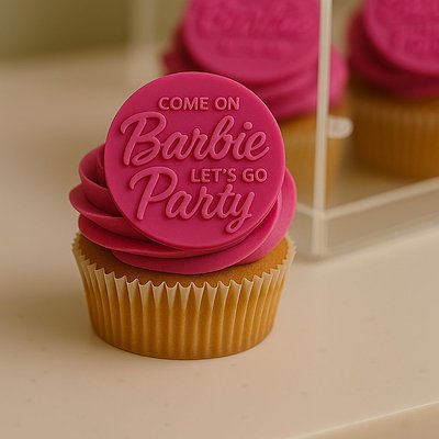 Barbie Fondant Cupcakes (12)