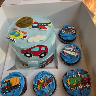 Bento Box (5"2 Layer Cake + 5 Cupcakes) 