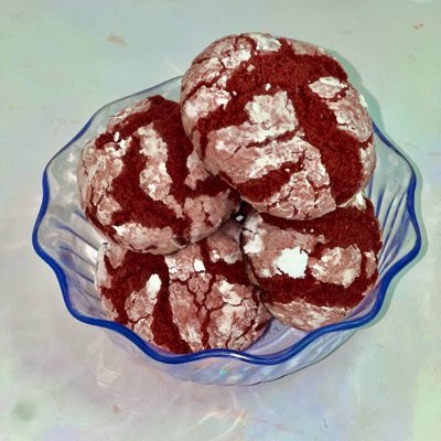 Red Velvet Crinkle Cookies (dozen)
