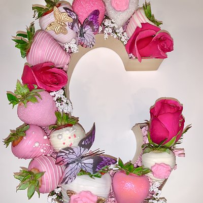 Chocolate Covered Strawberry Letter “C” Box
