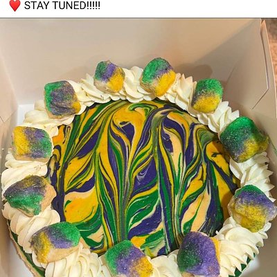 King Cake Cheesecake - 4 Inch Mini