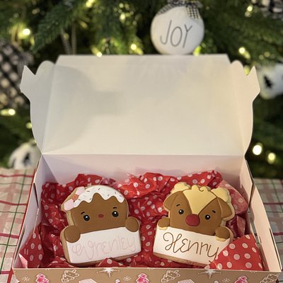 Personalized Stocking Stuffer Cookie Reindeer Or Gingerbread 