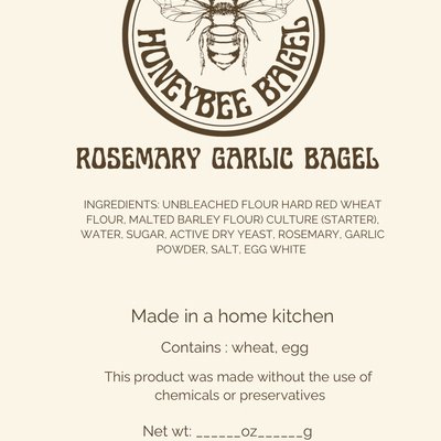 Rosemary garlic Bagel *half dozen*