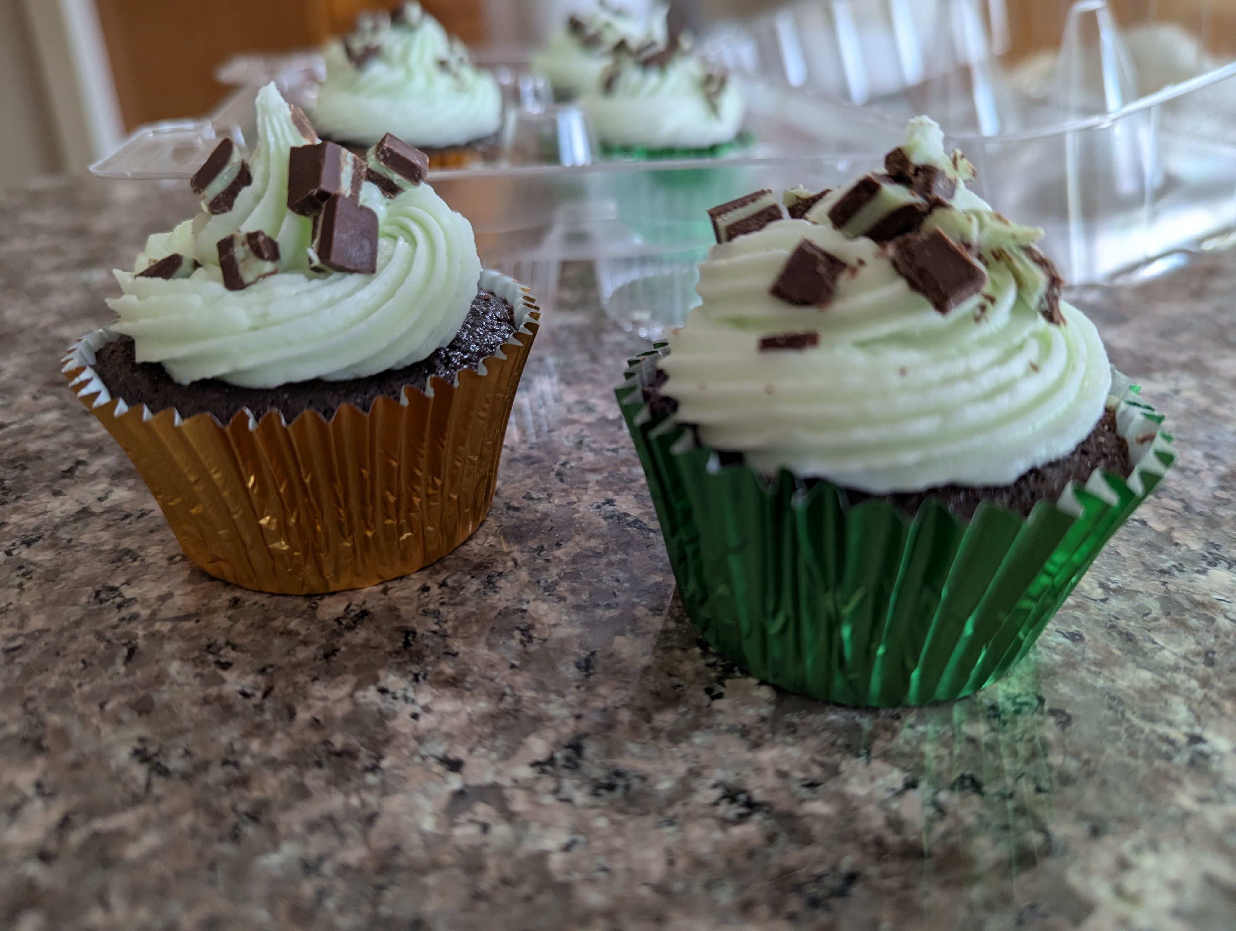 Chocolate Cre'me De Menthe Cupcakes - 12 Count