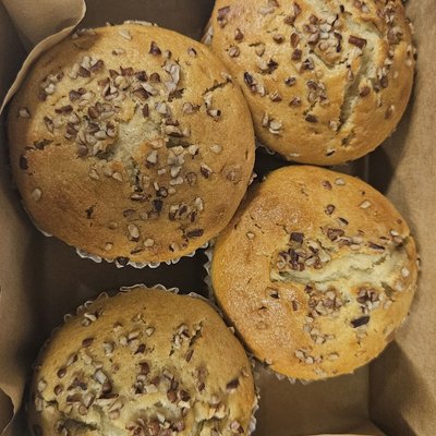 4 JUMBO Banana Nut Muffins 