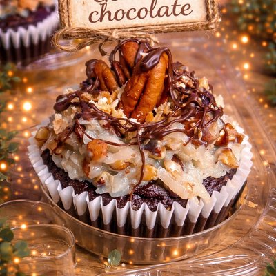 German Chocolate Cupcakes 