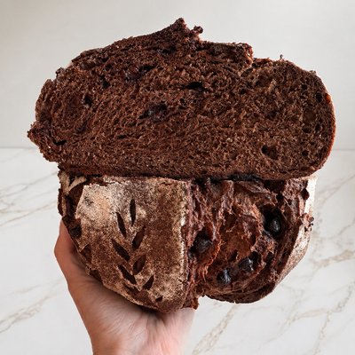 DOUBLE CHOCOLATE SOURDOUGH LOAF