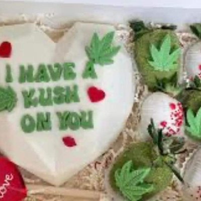 "I have a KUSH on you" Filled With Candies Or Chocolate Pretzels (You Pick)