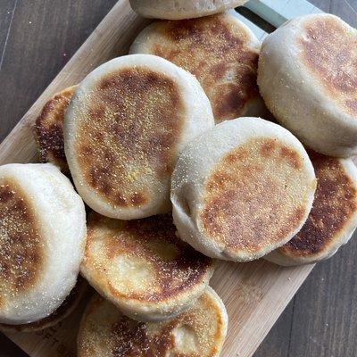 6 Organic Sourdough English Muffins 