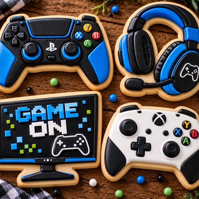 Video Game Party Cookies Sugar Cookie 