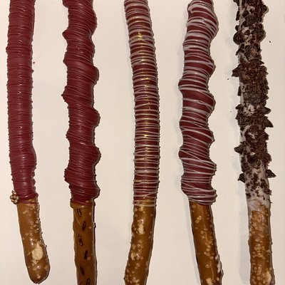 1 Dozen Specialty Chocolate Covered Pretzel Rods