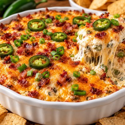 Jalapeño Popper Dip (served warm with tortilla chips or crostini)