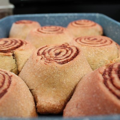 Tray Of Cinnamon Rolls 