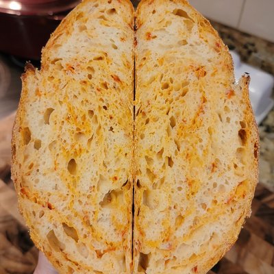 Roasted Red Pepper Asiago Sourdough 