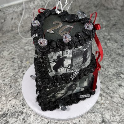 Mini Two Tier Heart Cake