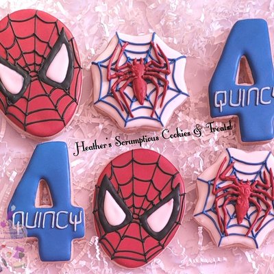 Spiderman Birthday Sugar Cookies