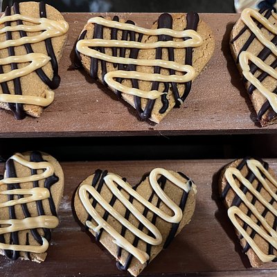 Peanut Butter Carob Hearts 4 Oz