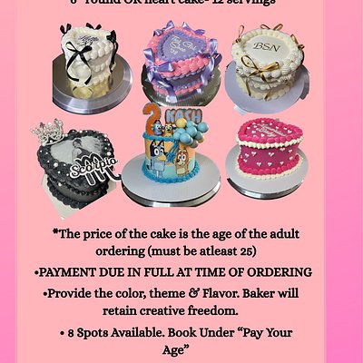 Pay Your Age Cake Deal