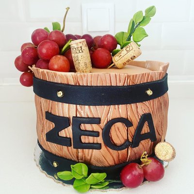 Wine Barrel Cake