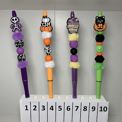 Halloween Beaded Pens --- To Order Please Note The Number That Corresponds To The Pen(s) You Would Like To Purchase 