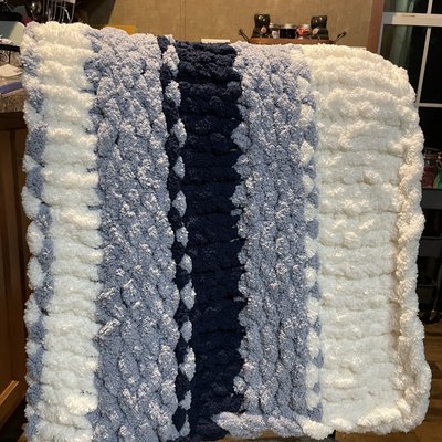 Custom Chunky Hand Knit Baby Blanket