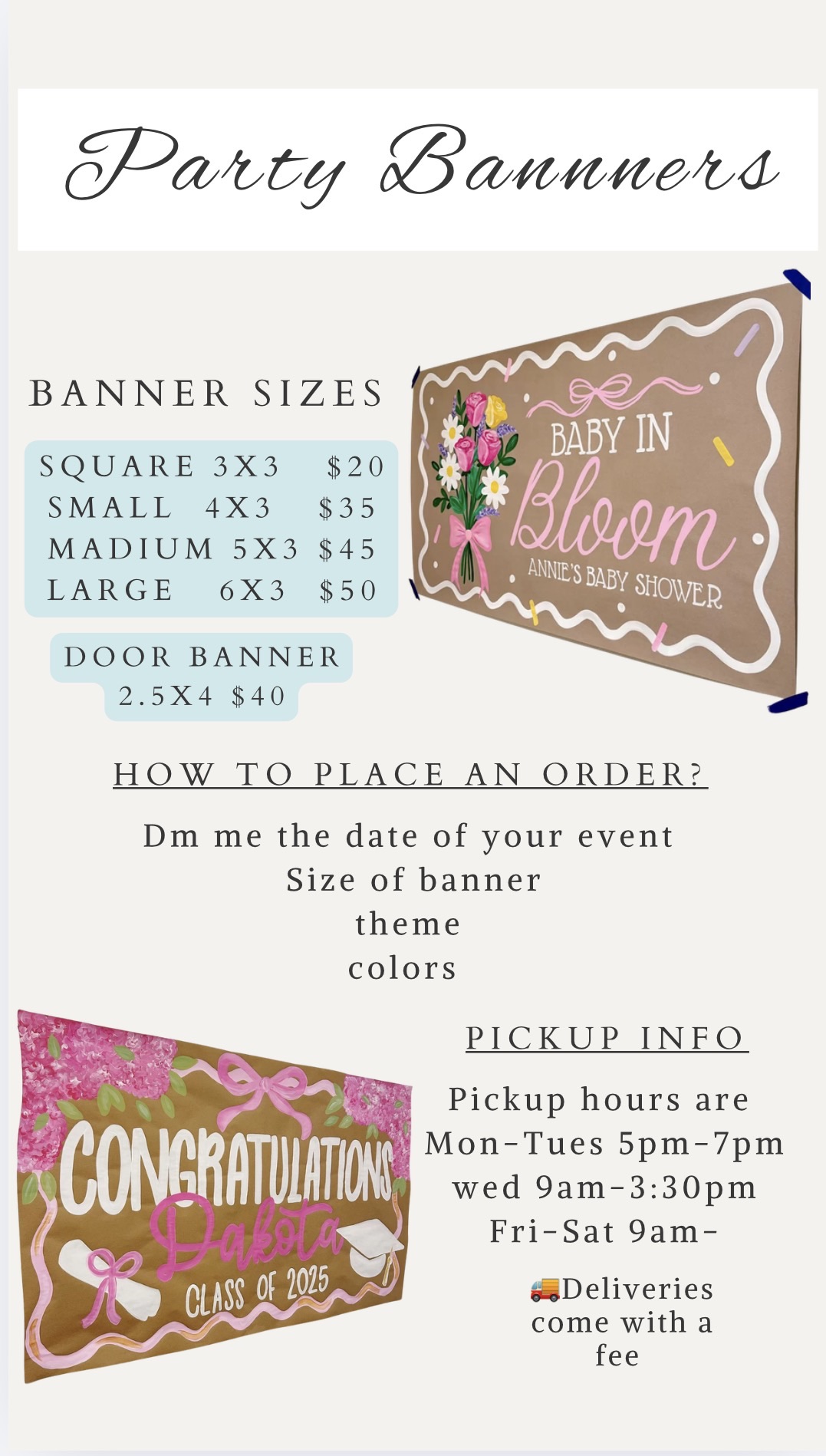  Custom Painted Banners 