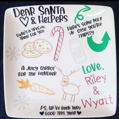 Santa & Reindeer Plates