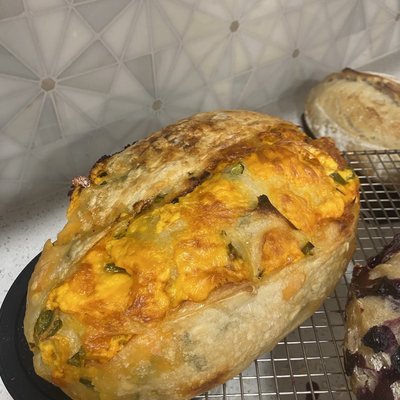 Cheddar Jalapeño Sourdough Loaf