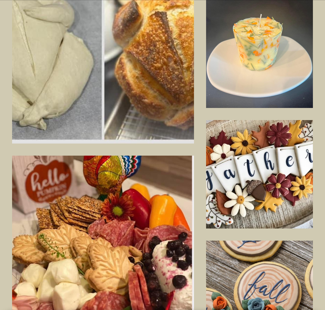 Thanksgiving Turkey Sourdough & Butter Candle /Charcuterie Board