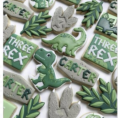 Laura’s Dinosaur Birthday Cookies