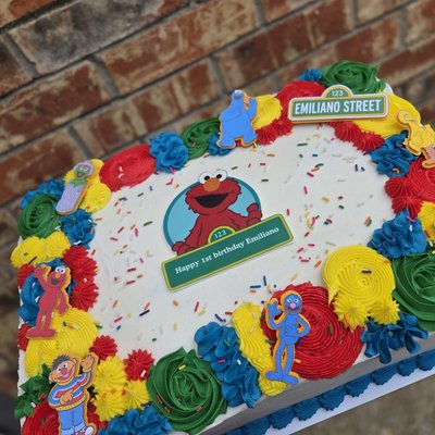 Elmo Sheet Cake 