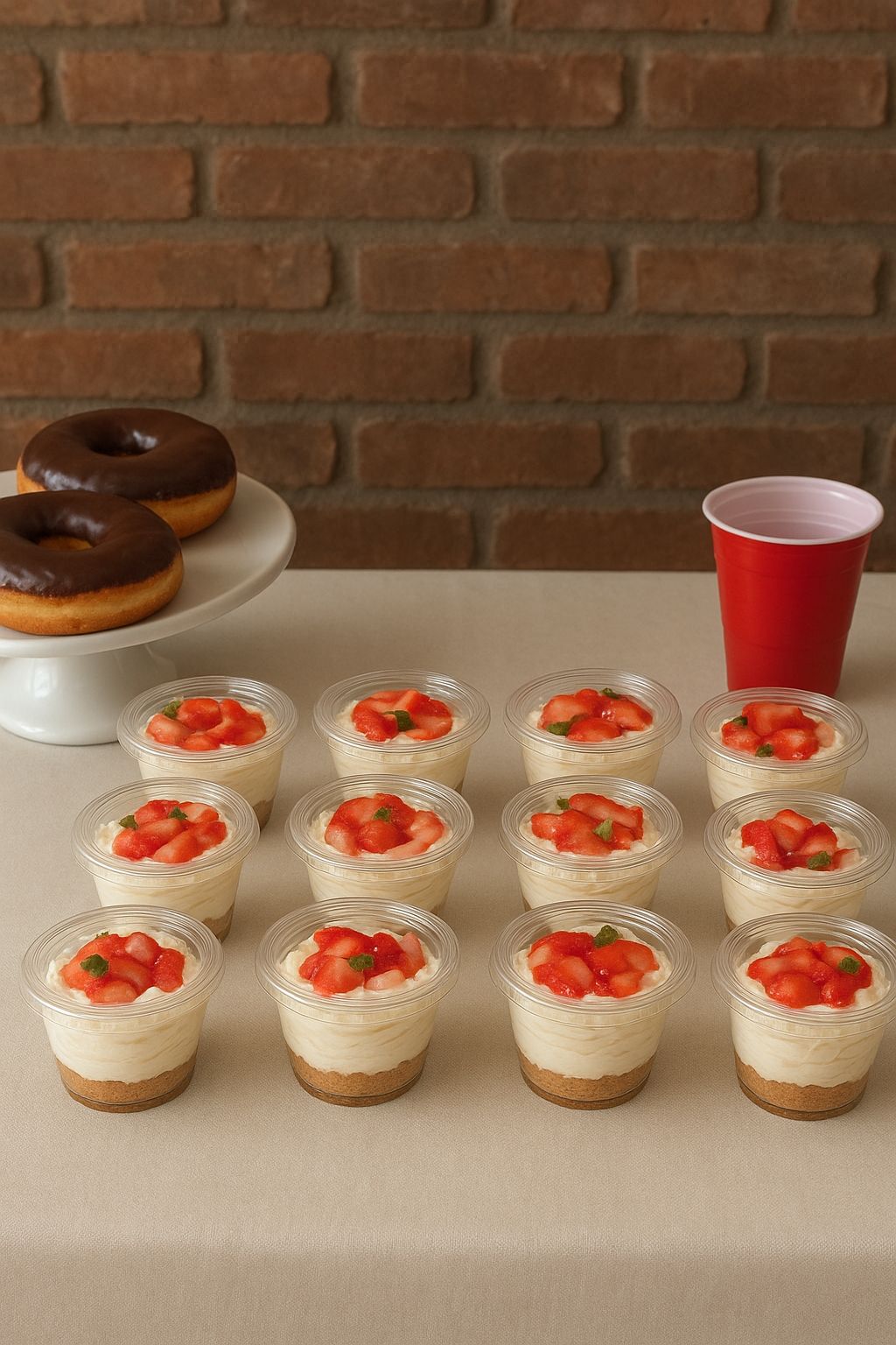 No-bake Strawberry Cheesecake Mini Cups