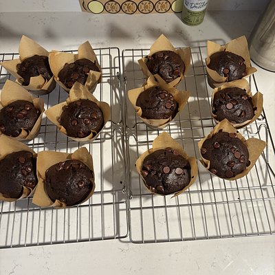 Double chocolate Chip Muffins Half Dozen 
