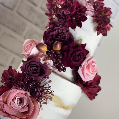 Naked Wedding Cake 2 Tier 