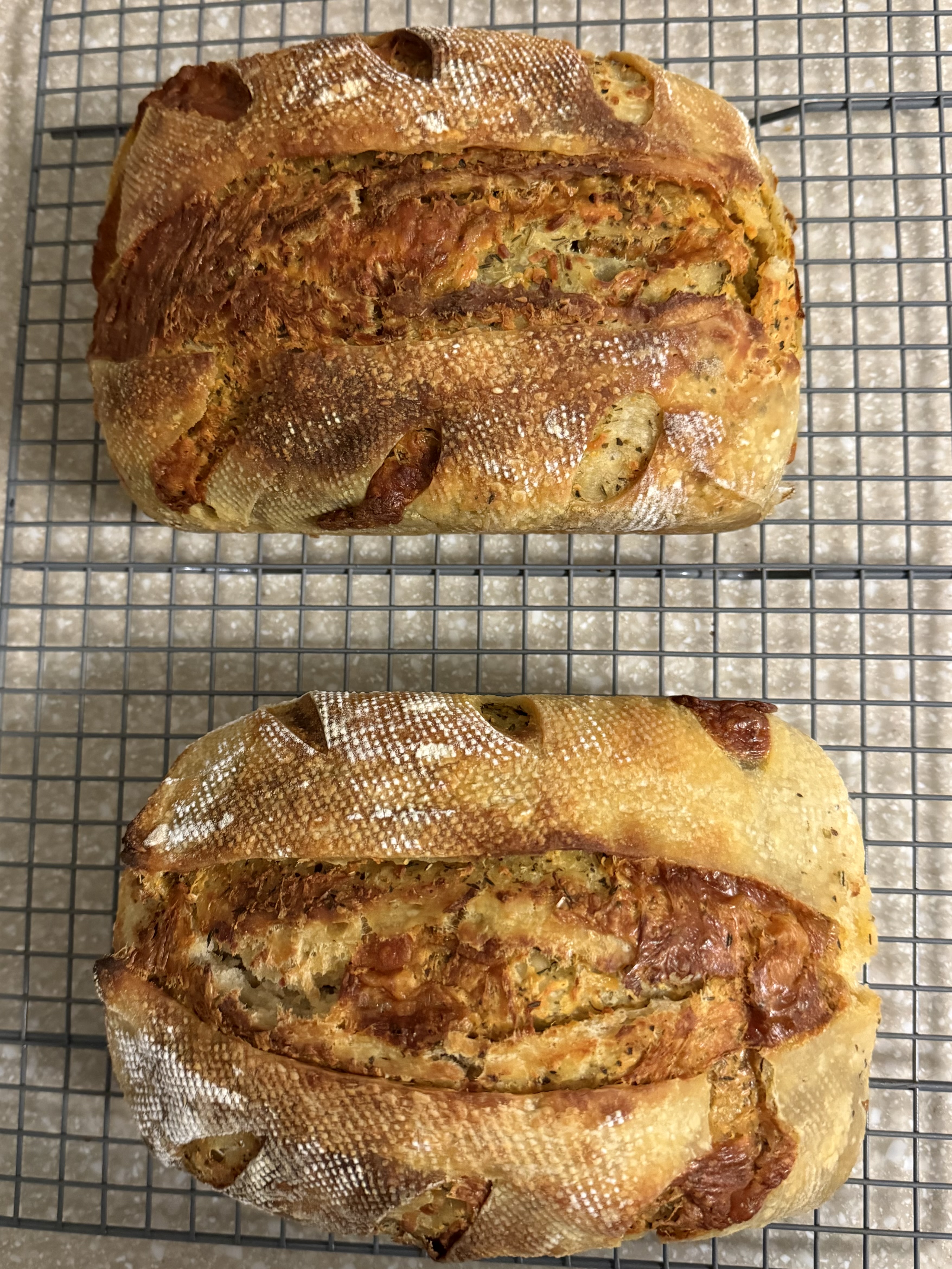 Italian Herb & Cheddar Sourdough Bread