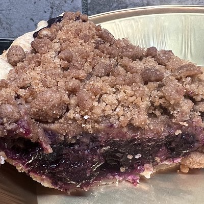 Blueberry Crumb Pie (slice)