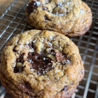 Brown Butter Salted Sourdough Cookies 