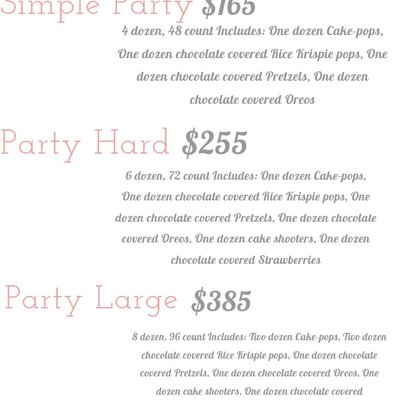 Treat Party packages 