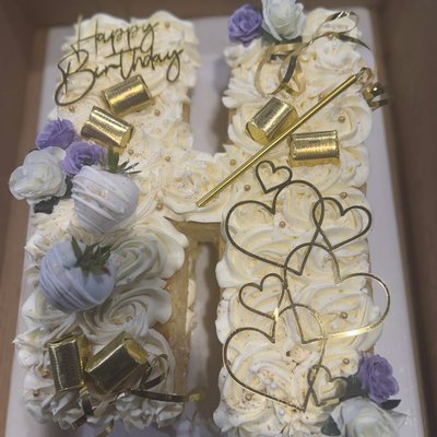 Single Letter Or Number Cake 