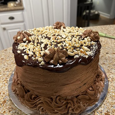 8 Inch Chocolate Peanut Butter Cake