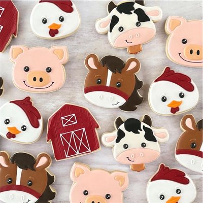 Farm Animal Cookies Design 