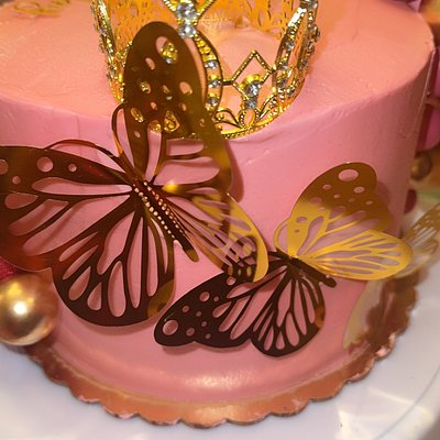 Pink and Gold Cake