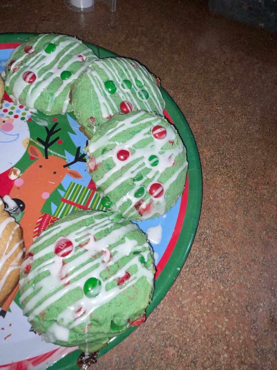 M&M Grinch Cookies