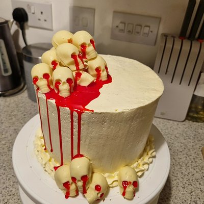Halloween Skull Cake