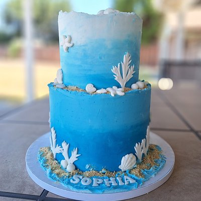 6 And 8 Inch Custom 2 Tiered Cake