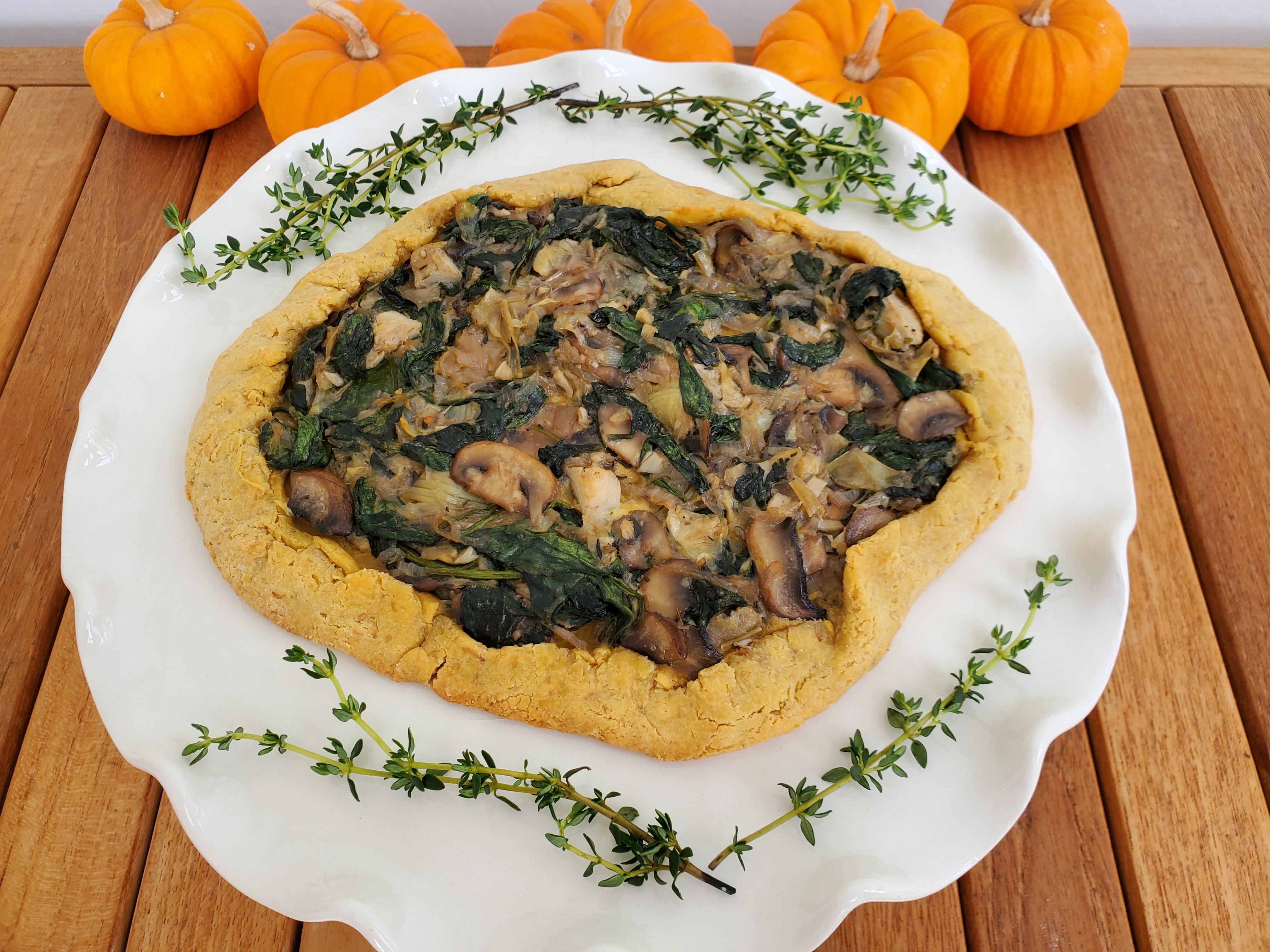Savory Mushroom & Spinach Tart